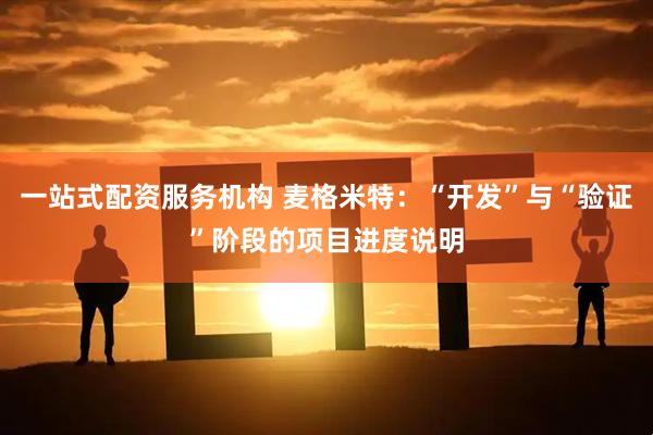 一站式配资服务机构 麦格米特：“开发”与“验证”阶段的项目进度说明